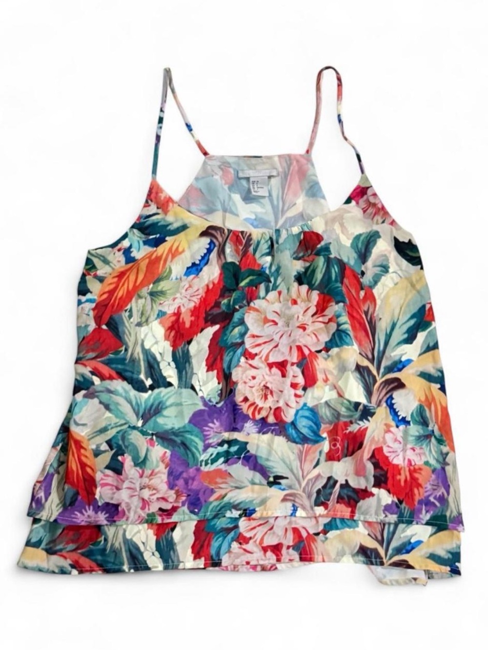 H&M Multicolor Floral Spaghetti Strap Camisole